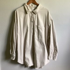 H&M Cream Jean Shacket Woman’s Size XXL